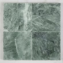 Isha 100 x 100mm Tumbled Green Marble Square Tile